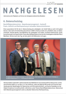 Fyler 6. Datenschutztag der arbeitgeber ruhr GmbH